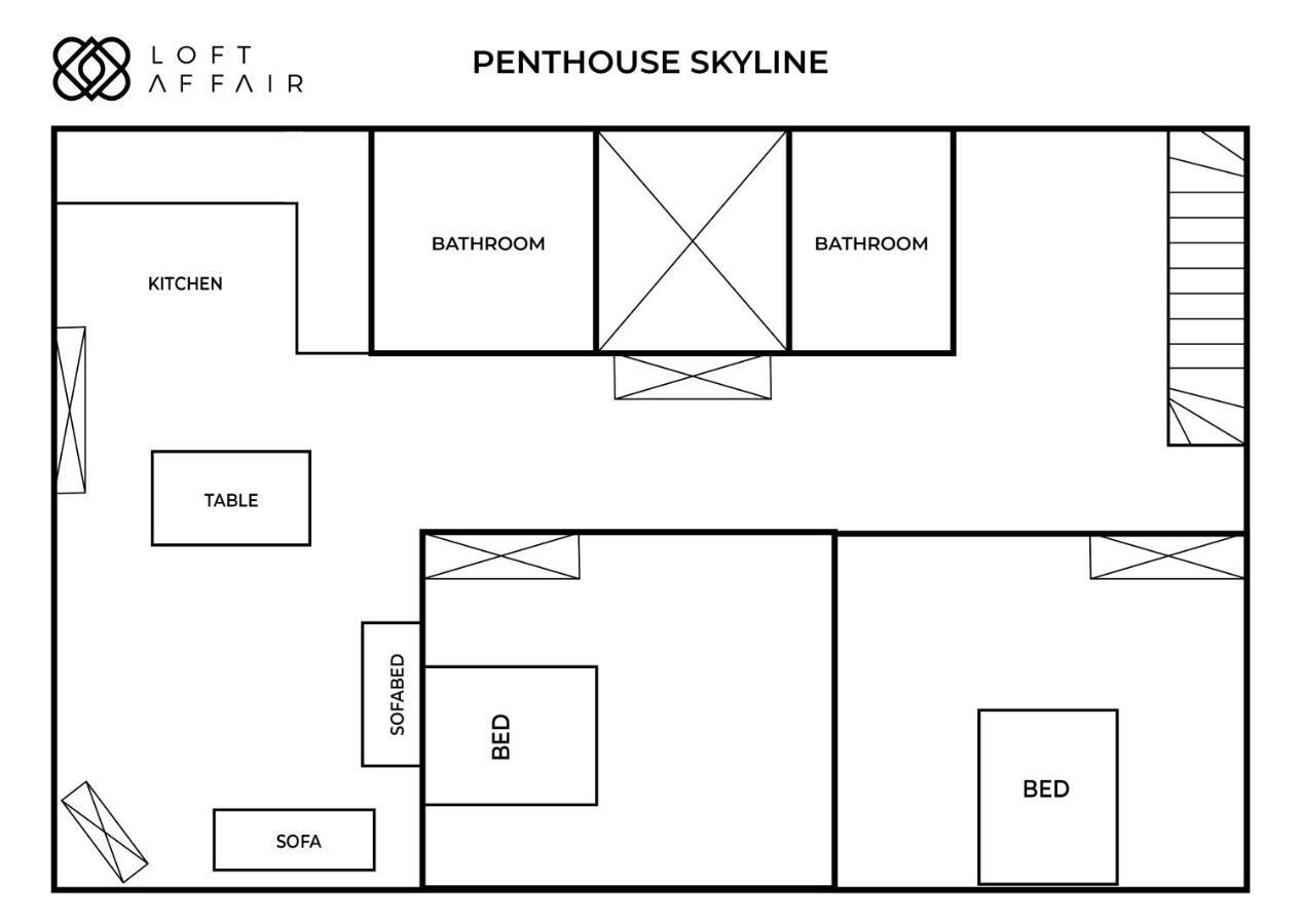 크라쿠프 Penthouse Skyline - Loftaffair 아파트 외부 사진